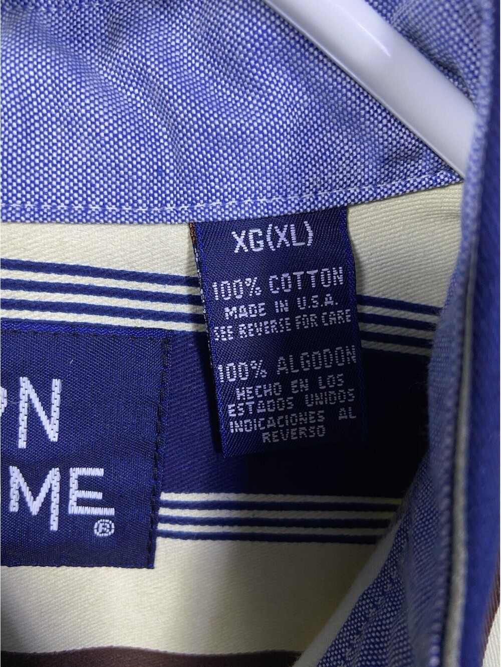 Vintage Bon Homme XL Striped Button-Up Shirt Cotton USA Made Western 80s 90s EUC - Picture 4 of 9